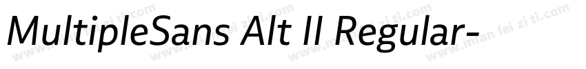 MultipleSans Alt II Regular字体转换
